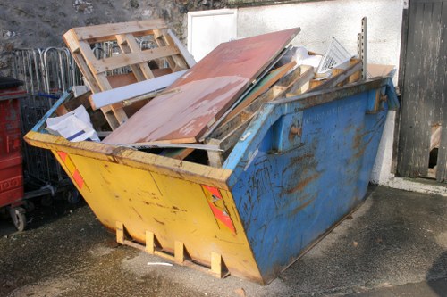 Professional team assessing office clearance needs